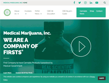Tablet Screenshot of medicalmarijuanainc.com
